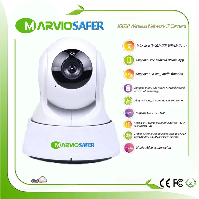 1080P 2MP Full HD Night Vision IR CCTV IP wi fi WiFi font b Wireless b