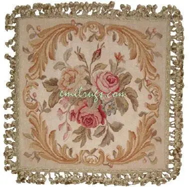 rose pillow case seat sofa chair flower floral vintage wool rose antique handmade aubusson cushion cover rose pillow case seat sofa chair flower floral vintage wool rose antique handmade aubusson cushion cover