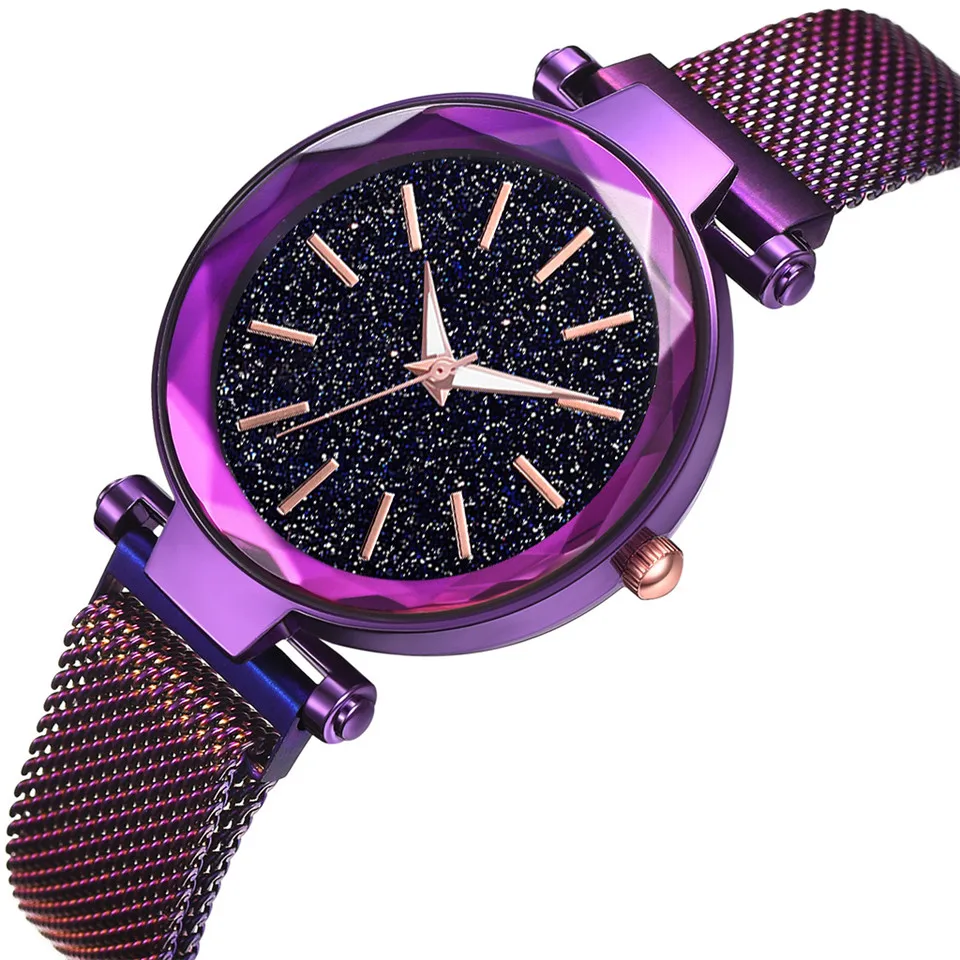 

Relogio Feminino Ladies Diamond Starry Sky Magnetic Luminous Watch Women Watches Reloj Mujer 2019 Zegarek Damski Bayan Kol Saati