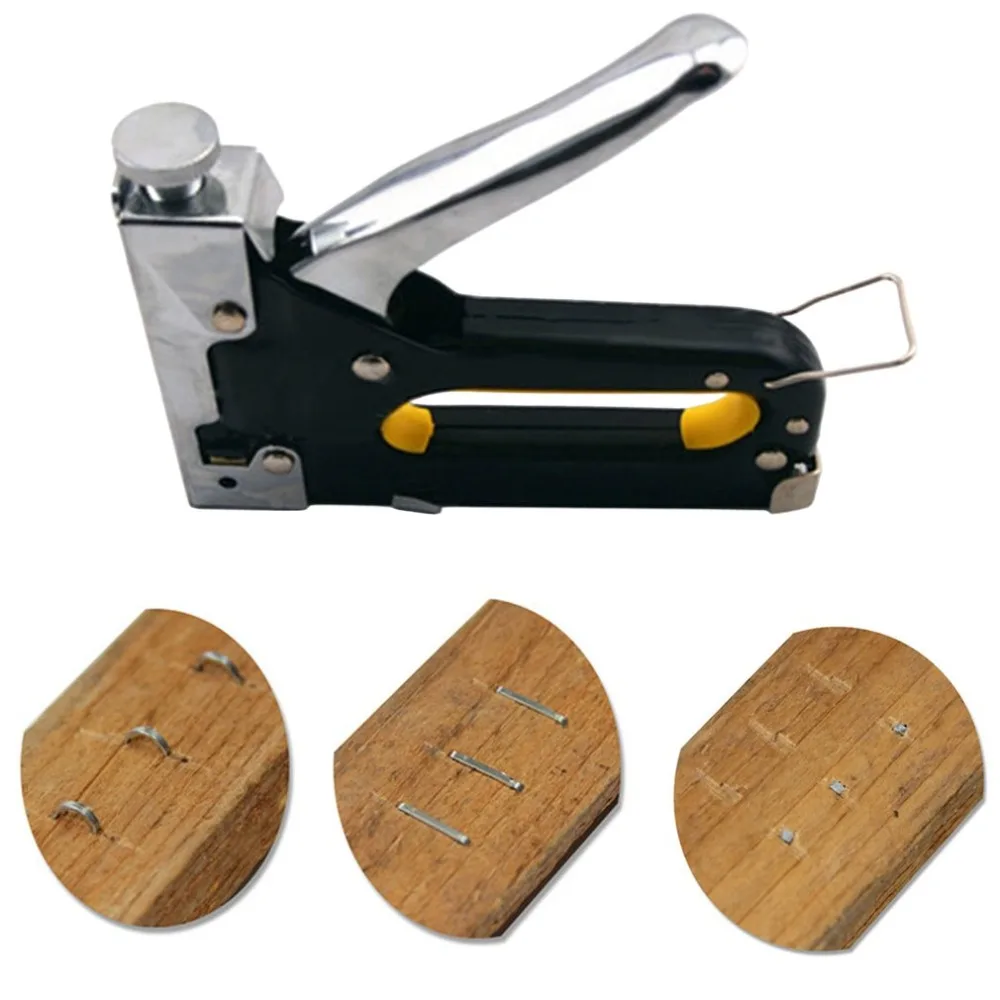 

Manual Nail Staple Gun 3 in 1 Stapler for Wood Furniture Door Upholstery Framing Nail Gun Durable Heavy duty Hand Tool