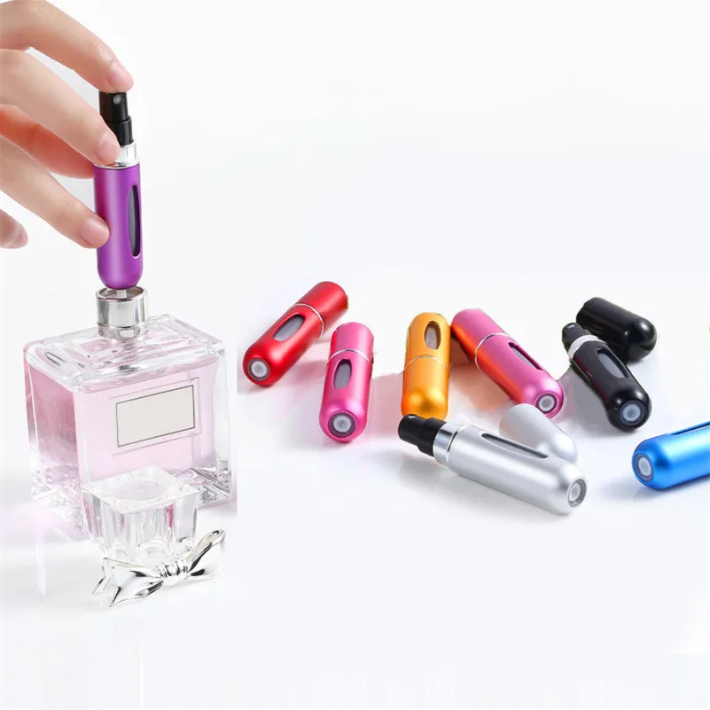 

Cosmetic Makeup Tools 1Pcs Portable Mini Refillable Perfume Atomizer Bottle For Travel Spray Scent Pump Case 5ml Multicolor