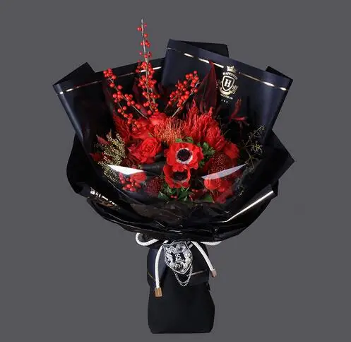 

10pcs 60X60cm Queen badge series bronzing kraft paper flowers gift gift bouquet packaging materials