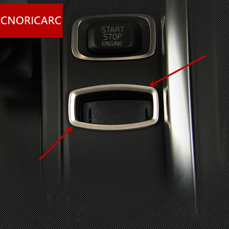 

CNORICARC Stainless Steel Center Console Key hole Decorative Frame Cover Trim For Volvo V40 2013-2017 Interior Accessories