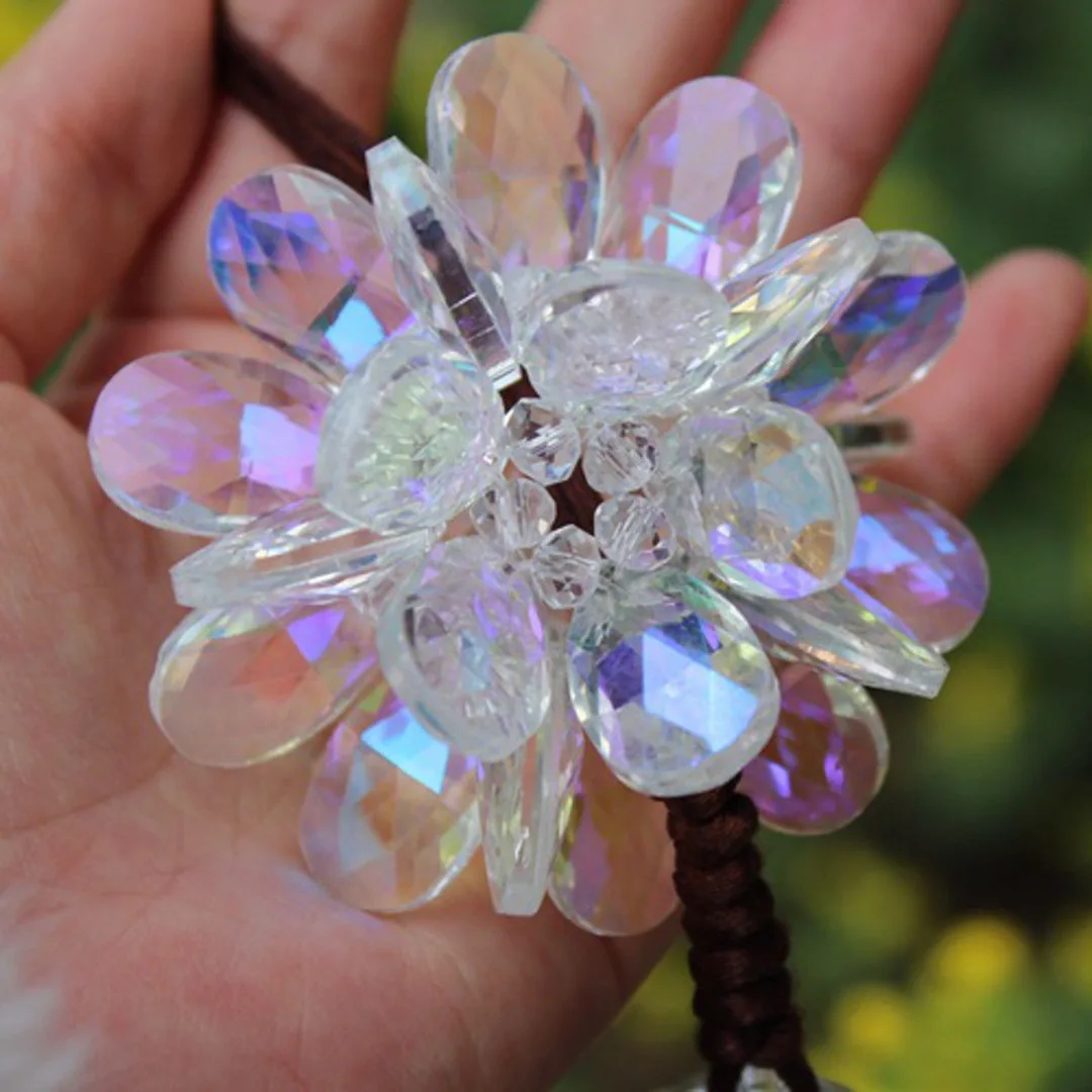 1 x 30mm Hanging Suncatcher Crystal Ball Prism Rainbow Feng Shui Pendants Car Mirror