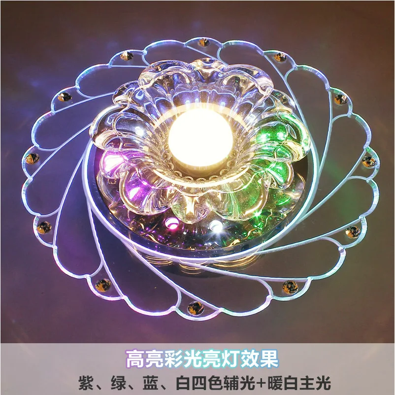 

Cheapest ceiling fan crystal Hot LED Crystal aisle lights corridor lights porch lamp hall ceiling led ceiling light