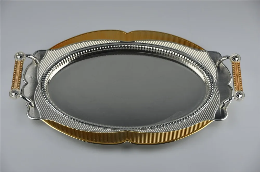 3 different new shaped practical stainless steel serving tray hot sale