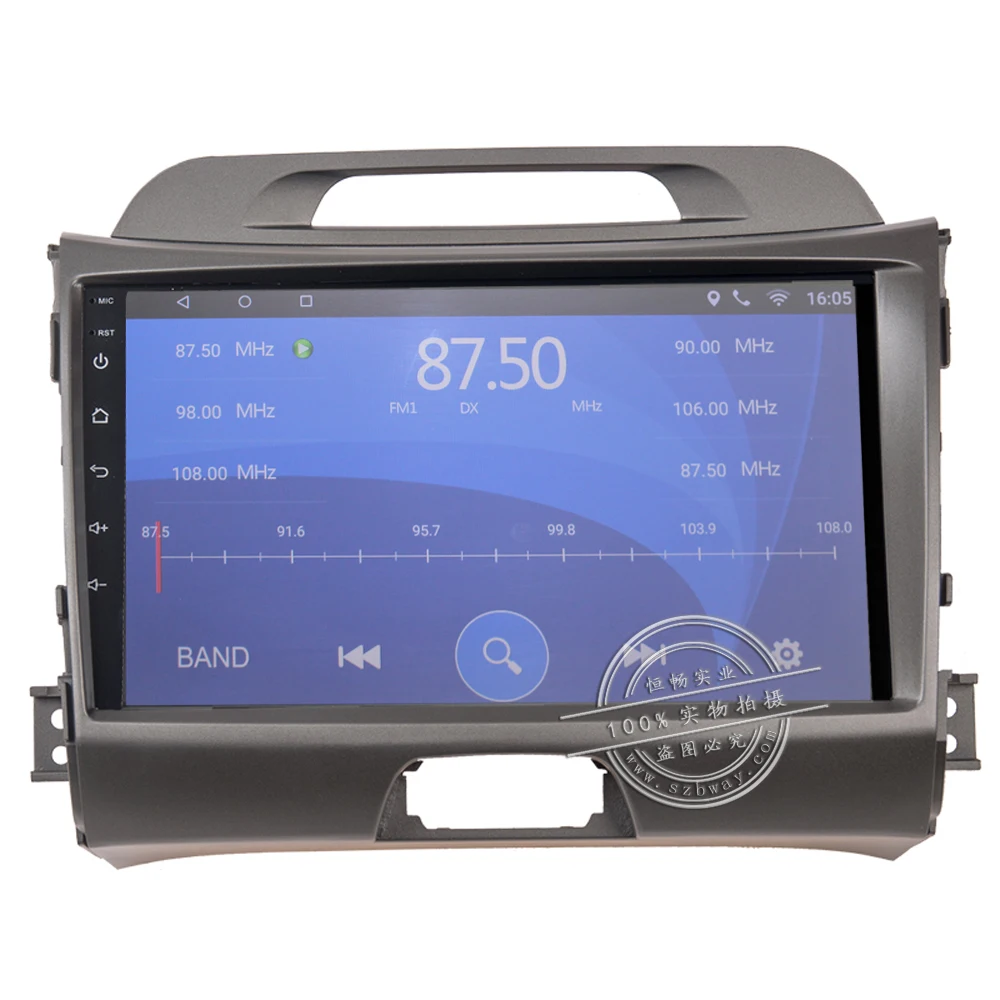 Best HANGXIAN 9 inch Android 7.0 Car Radio stereo Multimedia Video Player 2 din For KIA Sportage 3 4 2010-2015 car dvd gps navigation 12