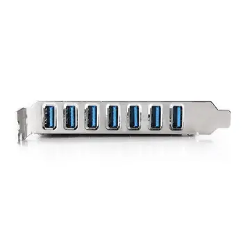 

7 Ports PCI-E to USB 3.0 Hub 4 Pin Power PCI Express Expansion Adapter Card