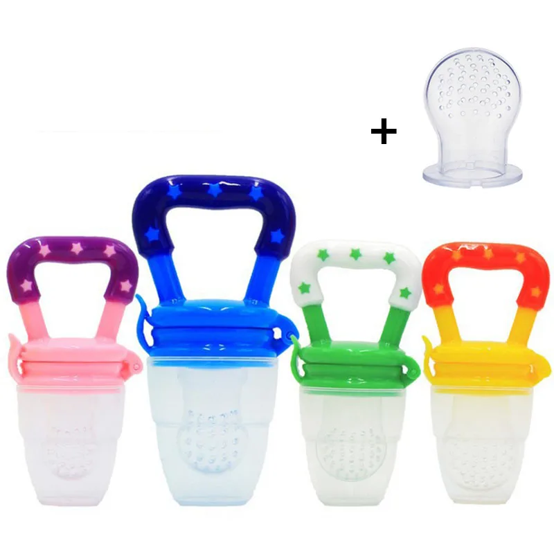 

Silicone New Baby pacifier fresh food nibbler feeder baby fruit feeding safe baby supplies nipple teat pacifier bottles 1+1