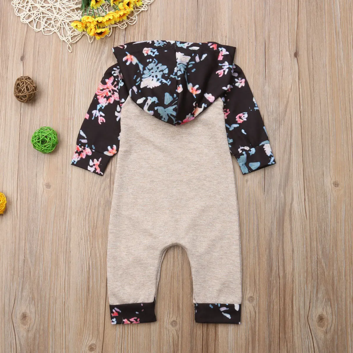 Emambaby/Модная одежда для девочек сестер с цветочным принтом и капюшоном топ