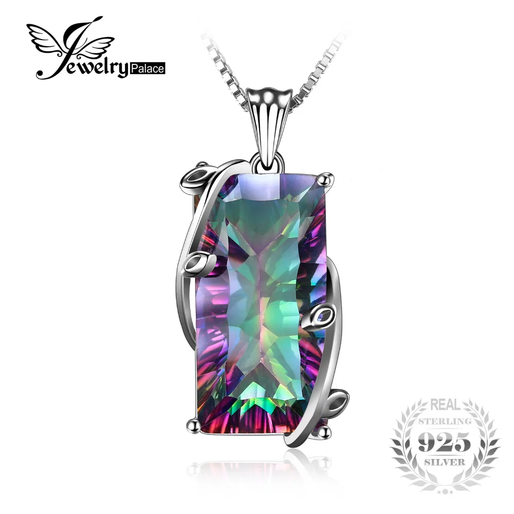 JewelryPalace Rectangle Luxury 15ct Natural Topaz Pendant Genuine Real 925 Sterling Silver Vintage Jewelry Women Without a Chain JewelryPalace Rectangle Luxury 15ct Natural Topaz Pendant Genuine Real 925 Sterling Silver Vintage Jewelry Women Without a Chain