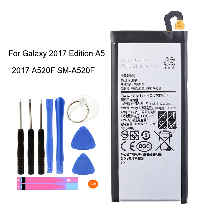 Оригинальная фотобатарея для Samsung Galaxy 2017 Edition A5 A520F батарея телефона 3000