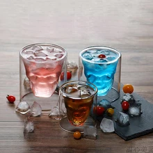 Ручной работы, офисный бар, кафе, стеклянный скелет, череп, Коктейльная рюмка, чай, вино, пиво, прозрачная Питьевая Посуда, украшение для вина, прозрачный стакан