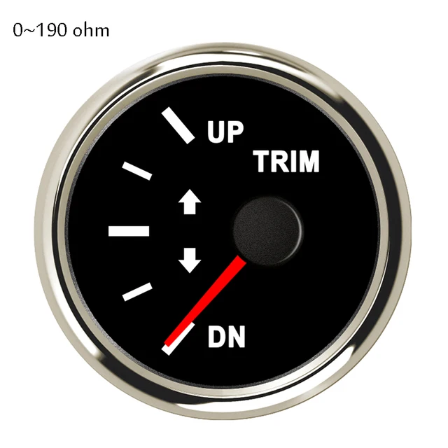 Boat Trim Gauge Balance Gauge Meter fit Vehicle Generator Marine Yacht Engine Outboard Craft Red Backlight Waterproof 9-32V