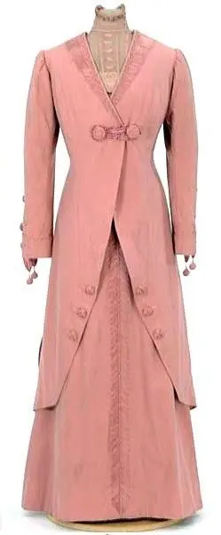 

1910 Victorian dress satin dressla dies blouse long Period dresses ruffle blouse