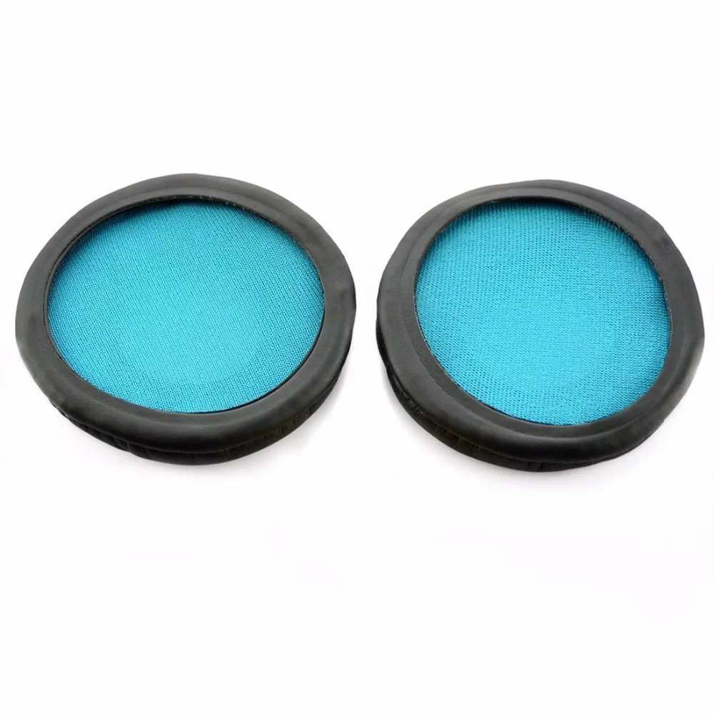 SONY MDR ZX600 ZX600 Headphone Replacement Ear Pad Ear Cushion Ear Cups Ear Cover Earpads Black leather Blue Mesh 