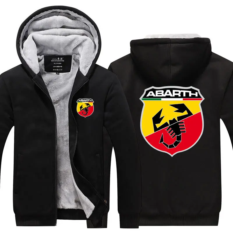 Новая модель Мужская куртка с логотипом автомобиля Abarth пальто Зимняя Повседневная на молнии утепленная толстовка модная одежда