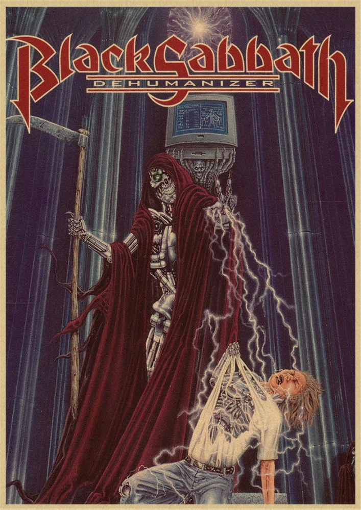 Черный SABBATH домашний декор крафт-кислотная рок-музыка плакат рисунок core наклейки на стену - Цвет: Сливовый