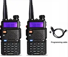 2pcs Baofeng UV 5R Walkie Talkie with Headset 400-470Mhz Frequency UHF Handheld Radio For Hunting Radio