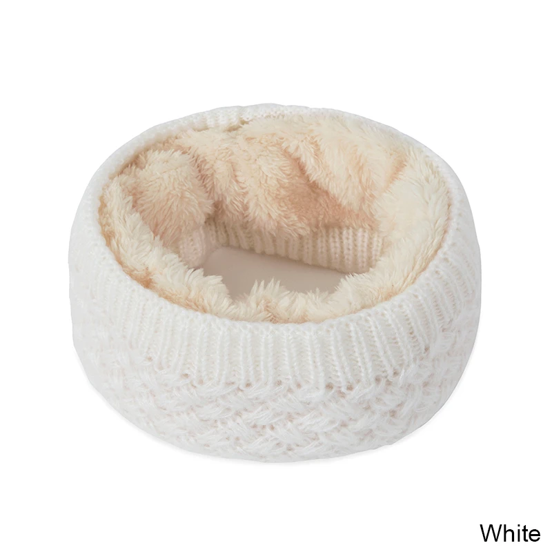 white1 SuperB&G женские шарфы вязаные шарф модные женские шарф унисекс зимние вязаные шарфы из бархата и хлопка шею женщина крючком кольцо мужчин цикл шарф шарфики женские - Цвет: white1