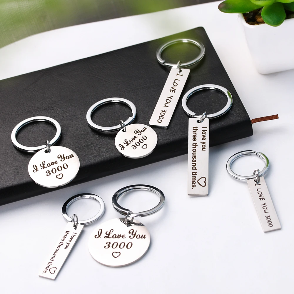 

2019 New Fathers Day Gifts Dad Keychain I Love You Three Thousand Times Father Lover Gifts From Daughter Charms Family Jewelry