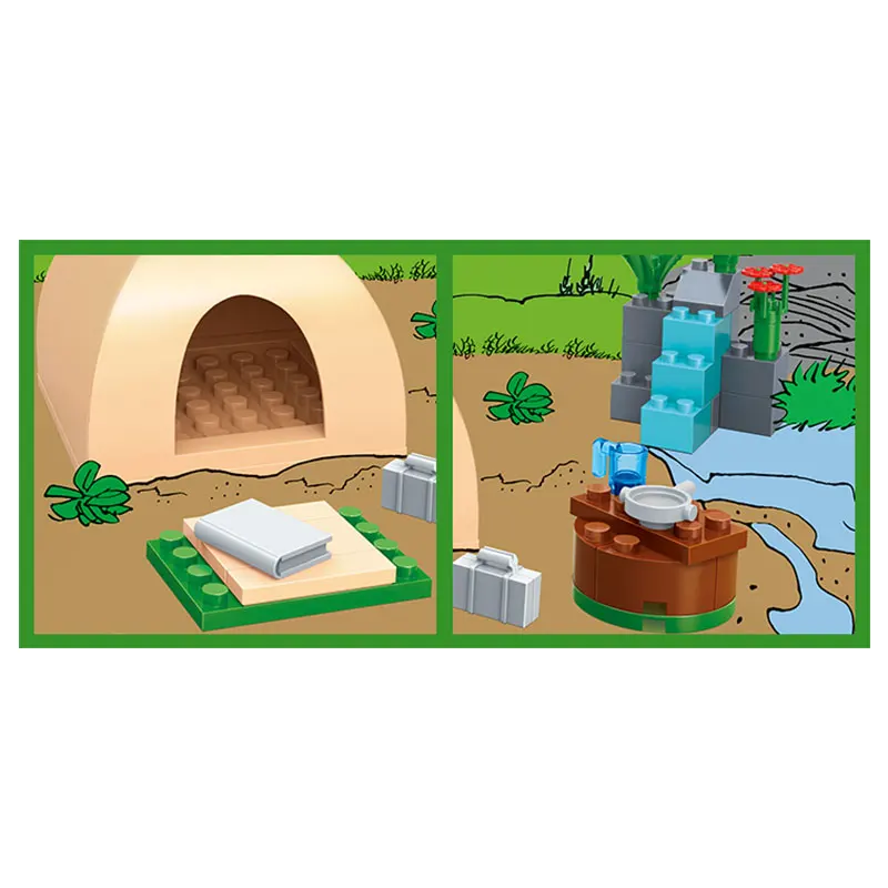BanBao 7517 Горячая IP Snoopy арахис палатка пластиковые строительные блоки игрушки для