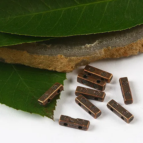 

120pcs copper-tone 2 holes bar spacer beads h2364