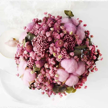 

Bridal Bouquet Pink Babysbreath Wedding Bouquet Wedding flower de mariage Dried flower