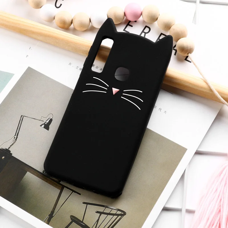 Чехол с милым котом для samsung Galaxy A7 чехол s Мягкая силиконовая Обложка с изображением на samsung A7 A9 A8 A5 S10e S10 плюс M20 чехлы
