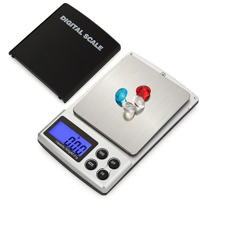 

Junejour Mini High Accuracy Digital Scale 100/200/300/500/1000g 0.01/0.1g Electric Backlight Pocket Scale for Jewelry Kitchen