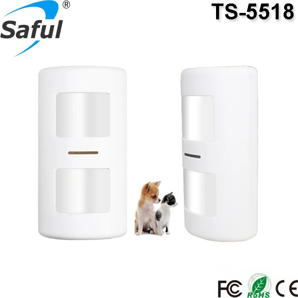 

Pet Immune PIR Motion Detector (Two-Way) Waterproof 315/433MHz Optional gsm alarm system sensor