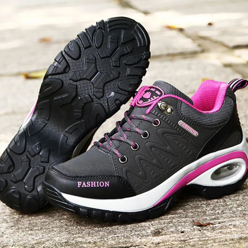 Горные ботинки для пеших прогулок; женская уличная Водонепроницаемая женская обувь для трекинга; спортивные кроссовки для ходьбы; подошва с воздушной подушкой