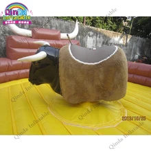 4m Diameter Mechanical Rodeo Bull Riding Machine Inflatable Bull Ride Mat Inflatable Mechanical Rodeo Bull Matress
