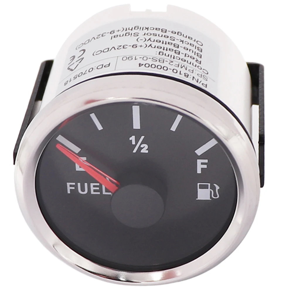 52 mm Marine Boat Fuel Oil Tank Level Gauge Indicator 0190ohm Fuel