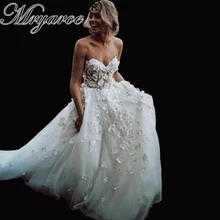 Mryarce свадебное платье в классическом стиле Роскошные 3D Кружева Цветы лестно органза свадебное платье без рукавов