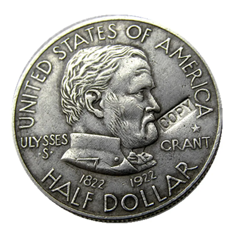 

1922 Grant Commemorative Half Dollars Silver Plated Copy Coins