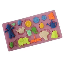 Для маленьких девочек маленький цветок или животного формы Силиконовые Помады Торта и печенья Инструменты