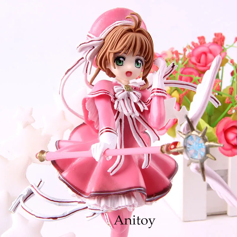 

Anime Card Captor Sakura Action Figure Clear Card Sakura Kinomoto Cardcaptor Figure PVC Collectible Model Toy