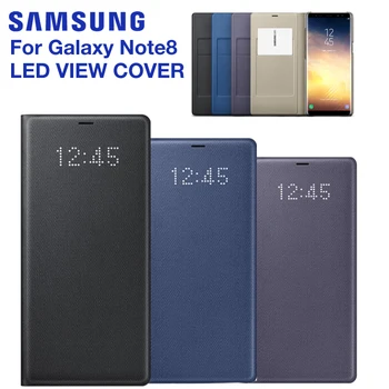 

Original Samsung LED Cover Protection Cover Phone Case For SAMSUNG Galaxy Note 8 N9500 Note8 N950F Sleep Function Card Pocket