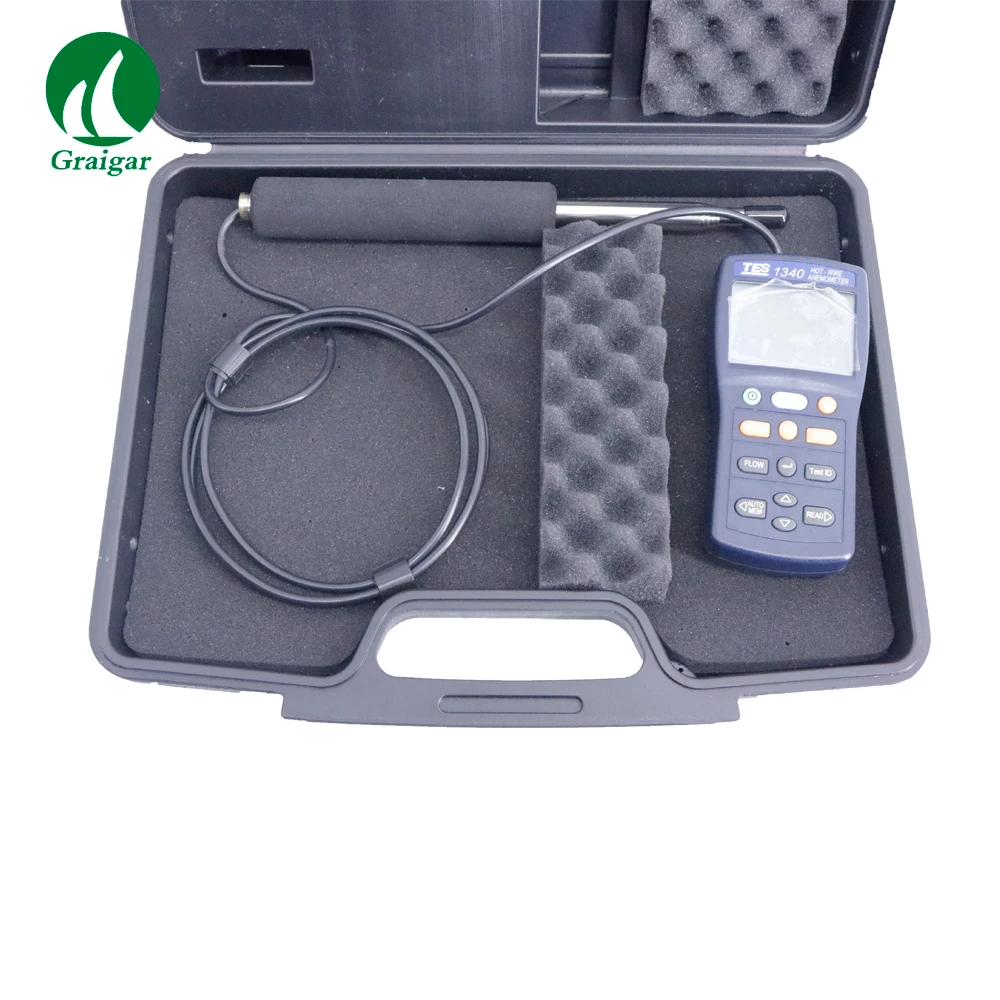 

High Precision Digital Anemometer Air Flow Tester Air Wind Flow Meter TES-1340