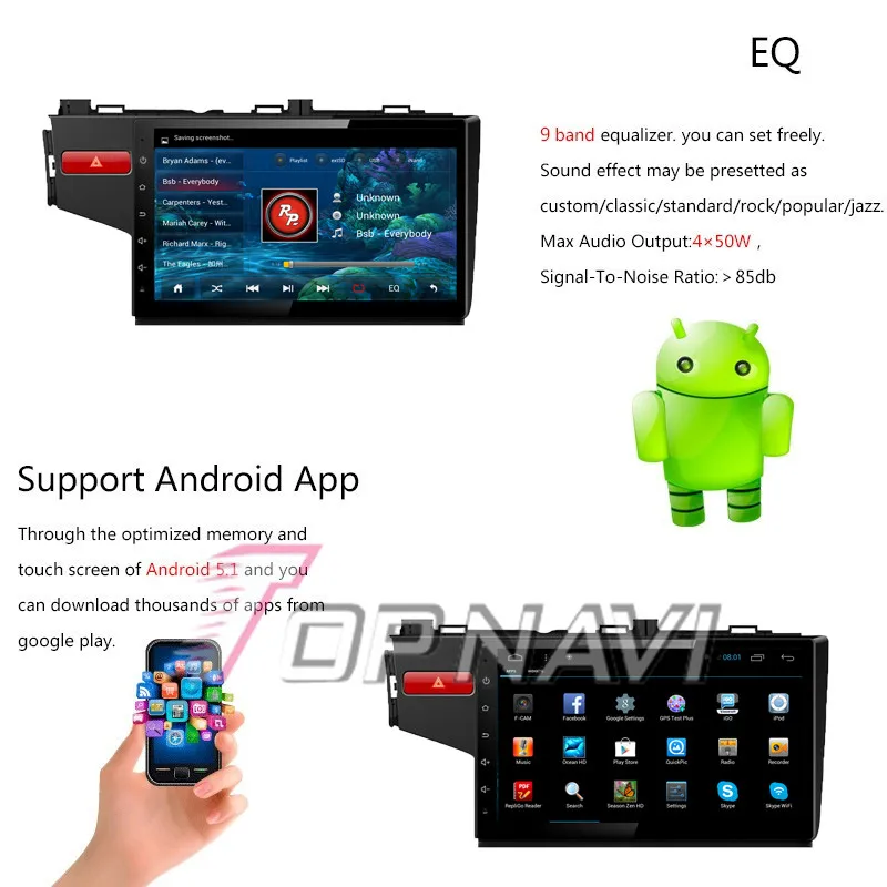 Best Topnavi 10.2" Quad Core Android 6.0 Car GPS Navigation for Fit for Honda Autoradio Multimedia Audio Stereo,NO DVD In Dash 23