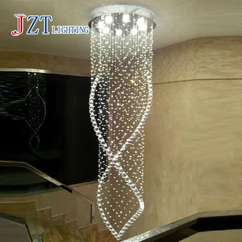 

Best Price Modern Crystal Chandelier Light Fixture Duplex Stairs LED Crystal Lamp for Ceiling Villa Hall Chandelier Droplight