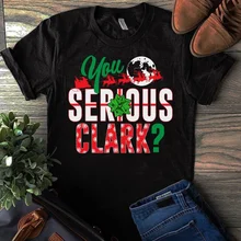 Национальный Lampoon's Рождество отпуск вы серьезно Кларк футболка черный для мужчин прохладный повседневное гордость
