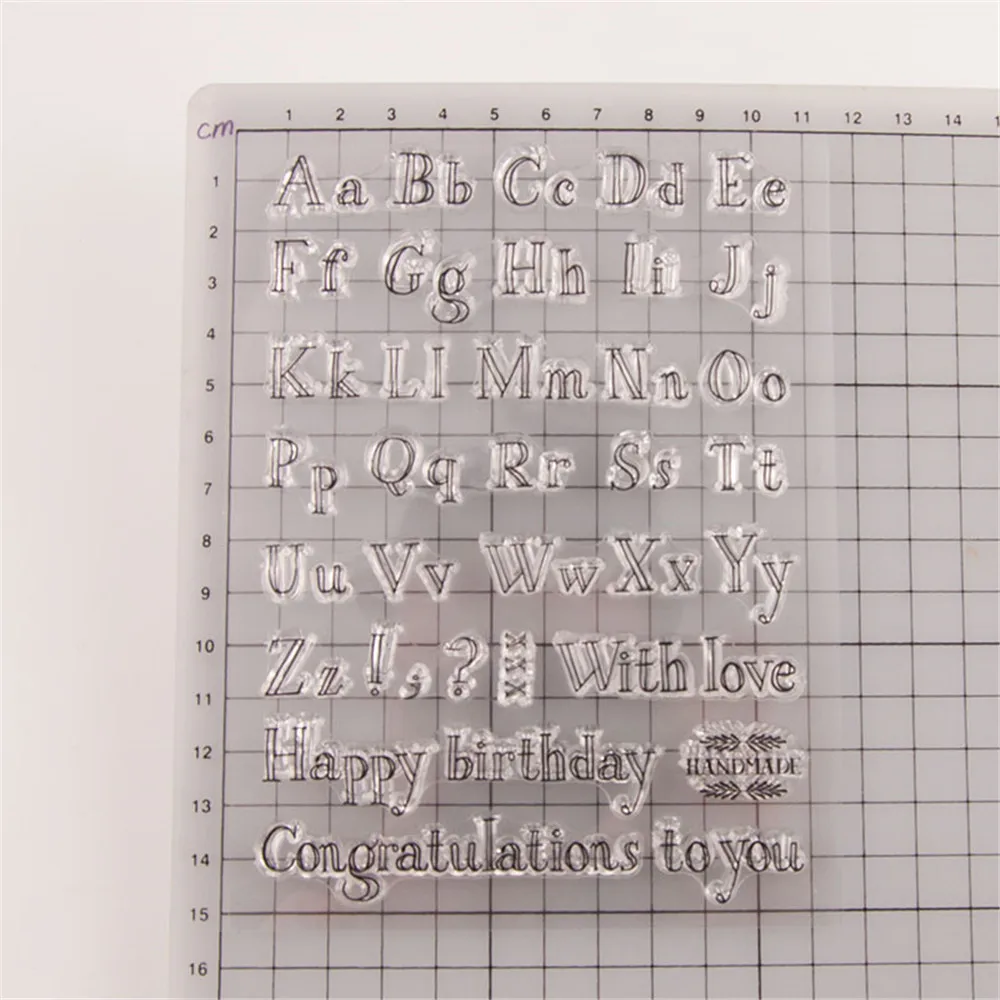 Новая английская буква прозрачный силиконовый штамп/печать для DIY скрапбукинга/фотоальбом декоративная бумага для изготовления открыток ремесла