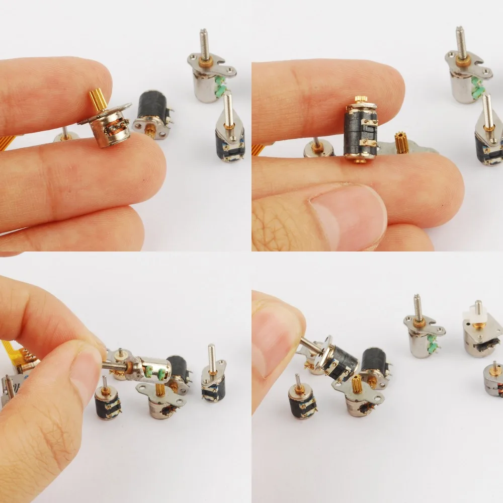 50 unids 3-5 V dc 10 tipos de 4 cables 2 fases motor micro paso a paso Mini motor paso a paso