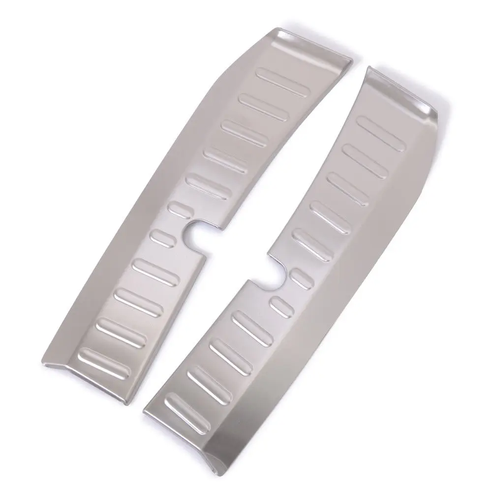 2pcs/set Stainless Steel Car Rear Bumpers Plate Protector Decal For