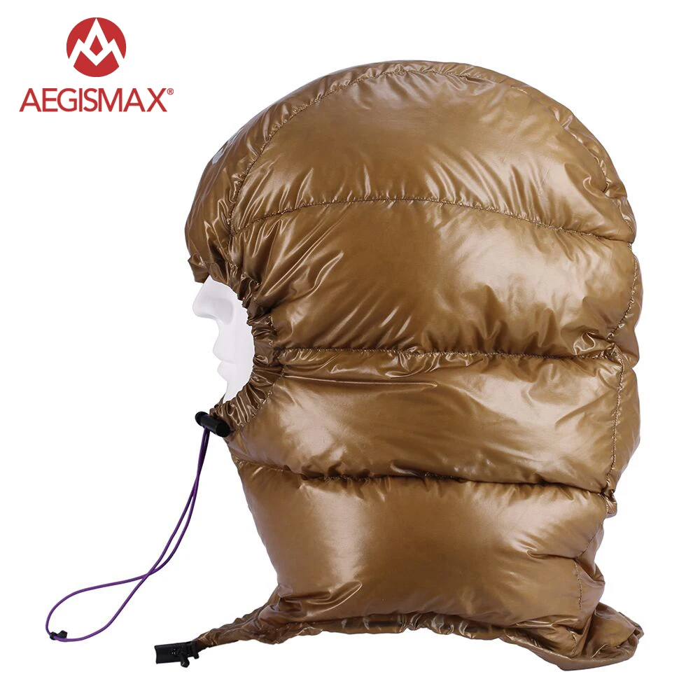 AEGISMAX Outdoor Urltra-Light Goose Dow Hat for Envelope Sleeping Bag  