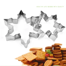 Форма для печенья Рождественская Снежинка DIY Инструменты для выпечки Нержавеющая сталь пресс-форма для торта ледяная снежинка ручной работы форма для печенья