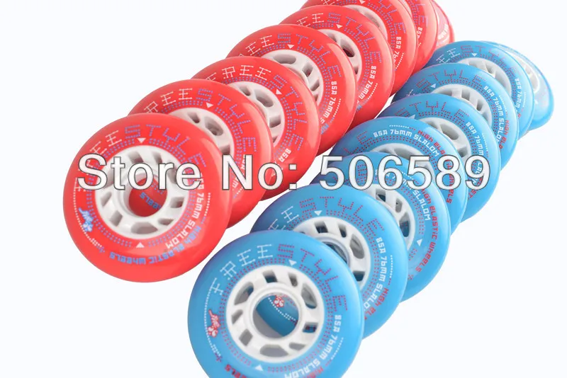 Колеса для роликовых коньков Фристайл колеса 72 76 80 красный синий 85A высокого качества дизайн