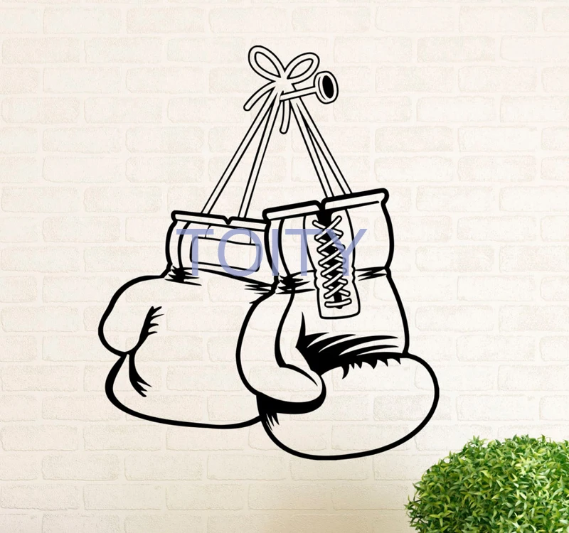 Boxing Gloves Decal Fighting Sport Wall Vinyl Sticker Home Interior